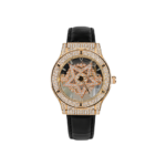 TOMI Skelton Iced Out Spinner Face Gear RoseGold